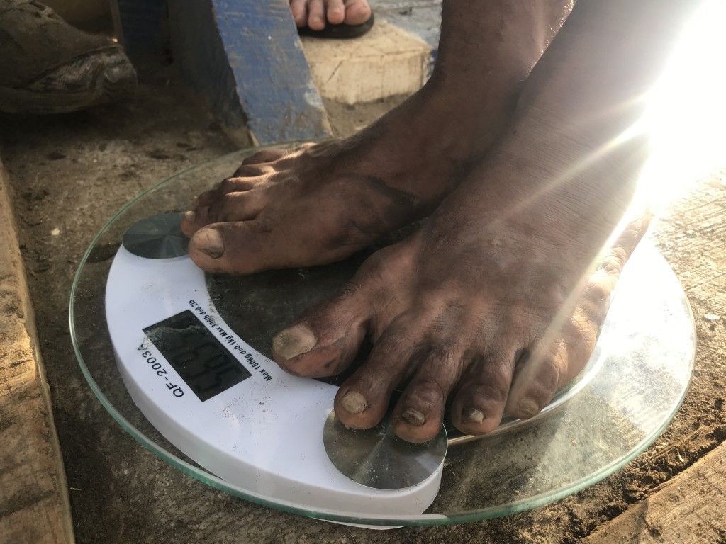 Feet on scales